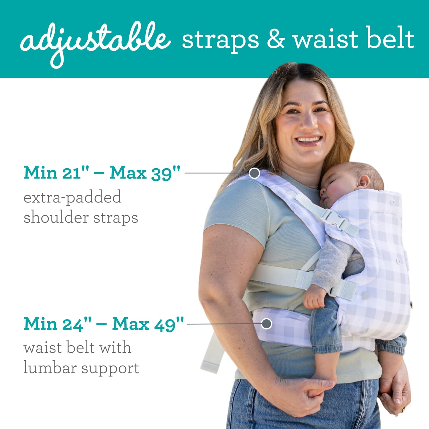 Infantino Flip 4-in-1 Convertible Baby Carrier, Adjustable, Ergonomic Babywearing, Registry Essential, Baby Carrier for Newborn to Toddler, Gray