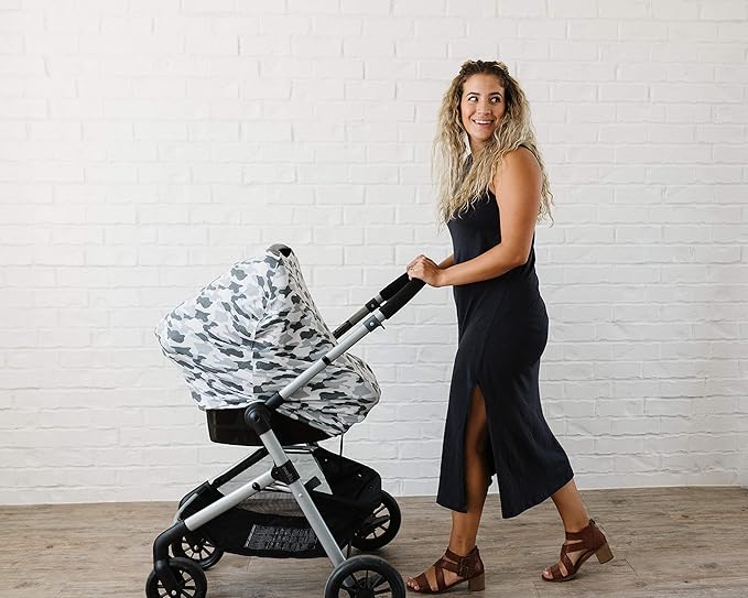 Copper Pearl Multi-Use Cover: Car Seat Covers, Nursing Cover, and Stroller Cover for Sun - Stretchy Fabric, All-Season Use, Stylish Designs, Easy Access for Moms - Gunnar