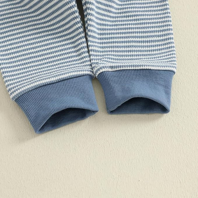 CIYCUIT Newborn Baby Boy Clothes Ribbed Knit Long Sleeve Bodysuit Pants 2-Piece Fall Winter Outfits