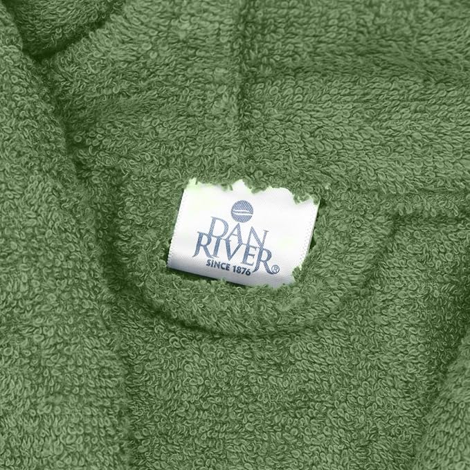 DAN RIVER Premium Cotton Terry Robes for Women and Men, Ultra Soft bathrobe with Adjustable Waist Belt and Pockets Pack of 1
