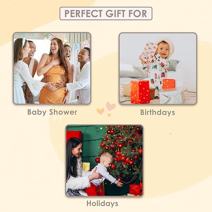 MON AMI Gentry The Giraffe Plush Lovey for Babies – 13.5” | Knotted Security Blanket for Newborns