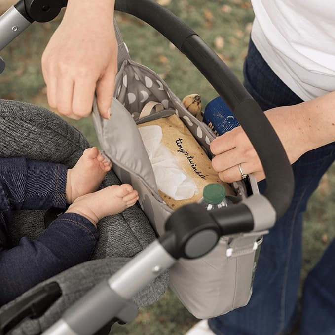 Tiny Twinkle Universal Stroller Organizer with Adjustable Strap - Waterproof Stroller Caddy Fits Baby Jogger, Nuna, Graco, Donna and Bugaboo Strollers (Luna?