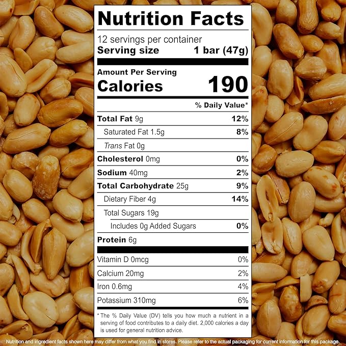 JONESBAR (Peanut Butter, 12 Count (Pack of 1)), USDA Organic Fruit & Nut Bar, Non-GMO, Kosher, Vegan, Gluten Free, Simple Snack Bar