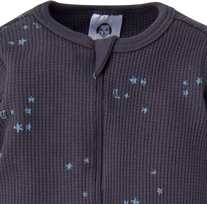 Gerber baby-girls 2-pack 2-way Zip Thermal Footed Sleep 'N Play