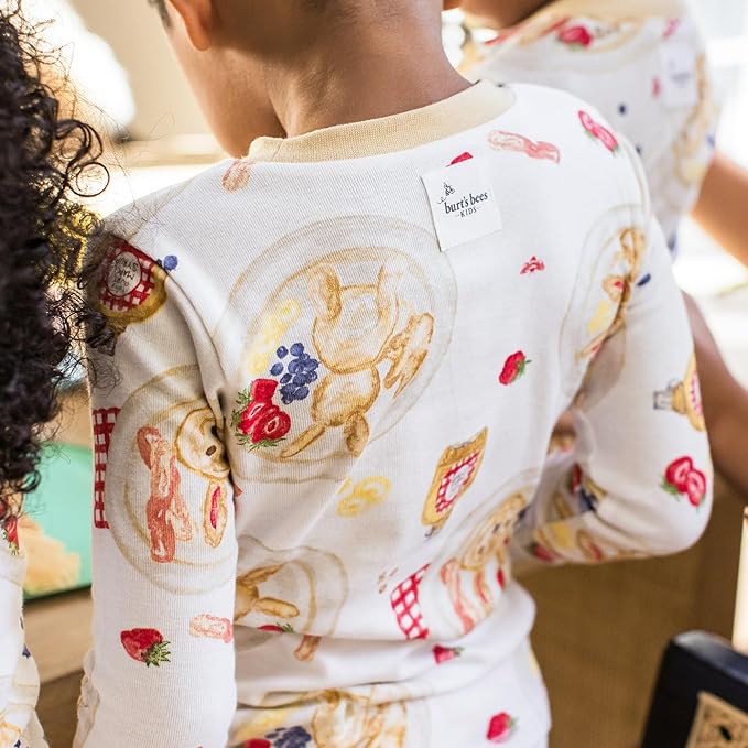 Burt's Bees Baby Boys' 2-Piece Long Sleeve Tee and Pants Organic Cotton Pajama Set