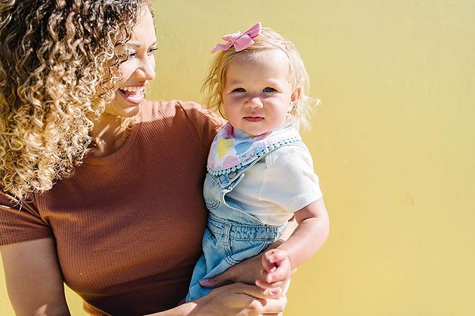 Copper Pearl Baby Bandana Drool Bibs for Drooling and Teething 2-Pack Gift Set “Celebration