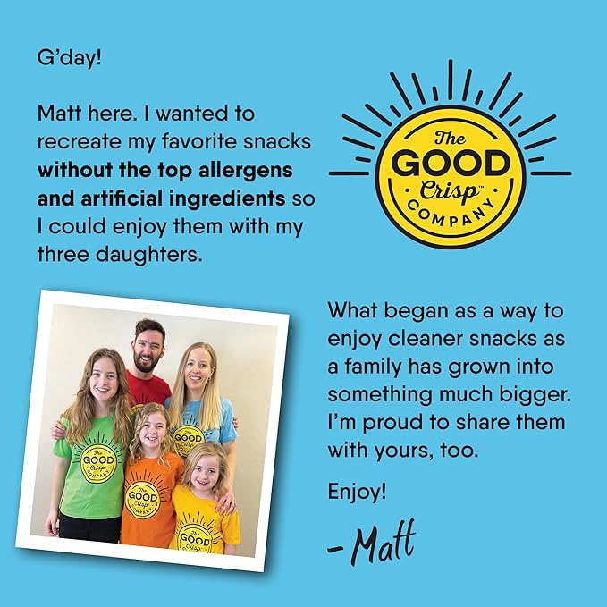 The Good Crisp Company, Potato Chips, 5.6 Ounce Canisters, Pack of 8 (Variety Pack)