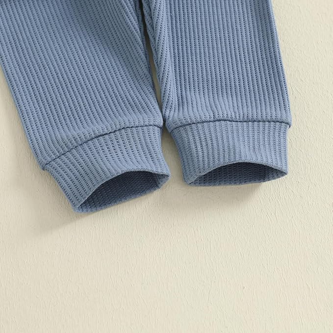 CIYCUIT Newborn Baby Boy Clothes Ribbed Knit Long Sleeve Bodysuit Pants 2-Piece Fall Winter Outfits