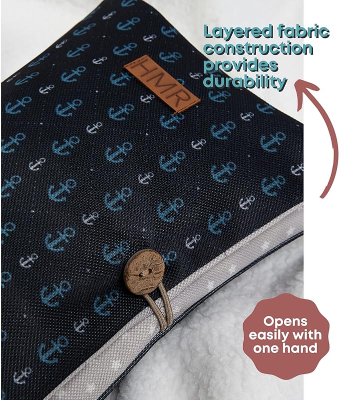 HAMUR Baby Diaper Bag Organizer – Travel-Friendly, Compact & Foldable | Stroller Pouch for Newborn Essentials – Must-Have for Boys & Girls (Anchor)