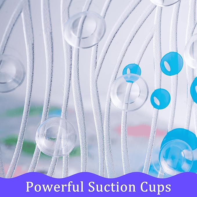 Polyvinyl Chloride (PVC) Bath Mat, Alphabet, Square, XL Size, 35x16 inch, Textured Pattern, Suction Cups - Bath Mats for Tub Kids