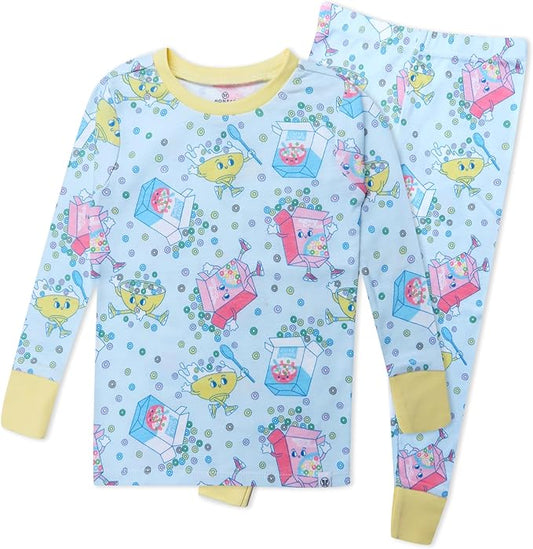 HonestBaby 2-Piece Pajamas Sleepwear Pjs 100% Organic Cotton for Baby, Toddler, Kids, Boy