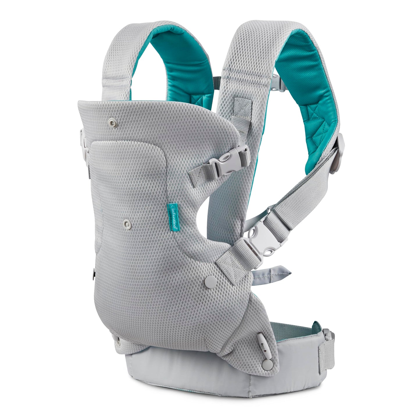 Infantino Flip 4-in-1 Convertible Baby Carrier, Adjustable, Ergonomic Babywearing, Registry Essential, Baby Carrier for Newborn to Toddler, Gray