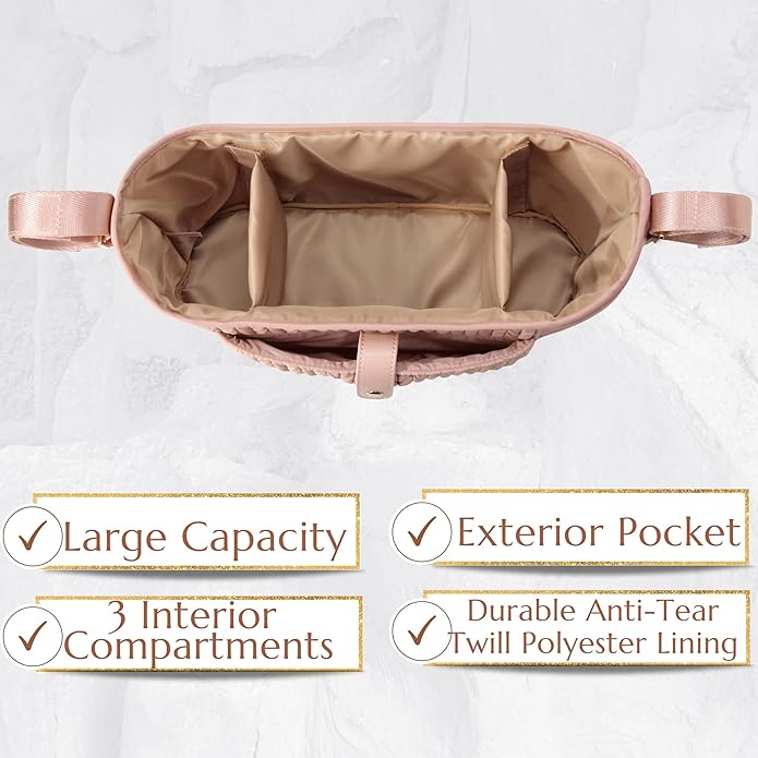 Universal Baby Stroller Organizer,Diaper Caddy Organizer with Adjustable Straps to Fits Nearly Any Strollers