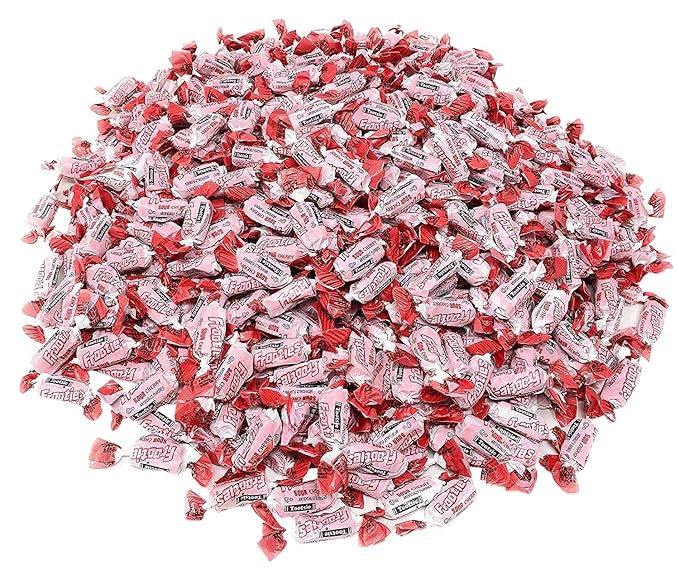 Sour Cherry Tootsie Roll Frooties Chewy Candy With Tangy Red Fruit Flavor 85+ Pieces Individually Wrapped In Resealable Assortit Bag, 1.5 Lb (24-Oz) Made In USA