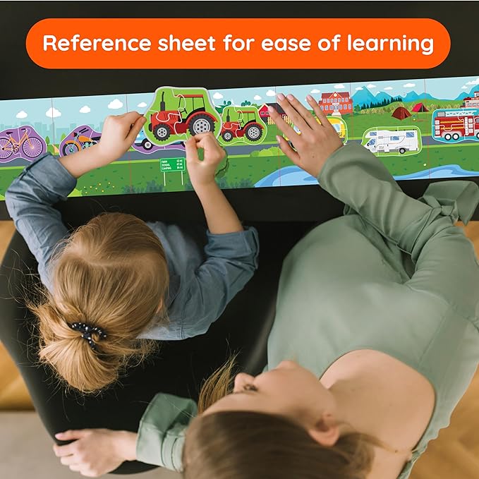 My First Puzzle | Montessori Toy for Toddlers | 12 Puzzles with 2-5 Pieces | Things That Go Together | First Puzzles Set for Kids | Educational Activity for 3+ Year Old