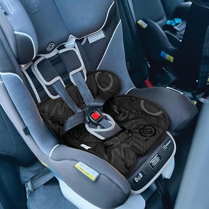Black Piddle Pad 2-Pack – Waterproof Car Seat & Stroller Protector for Potty Training Toddlers & Babies, Machine Washable, Anti-Slip Backing, Universal Fit