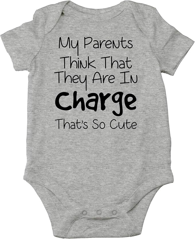 CBTwear My Parents Think That They Are in Charge Baby Bodysuit Funny Infant Outfit Unisex Humor Romper