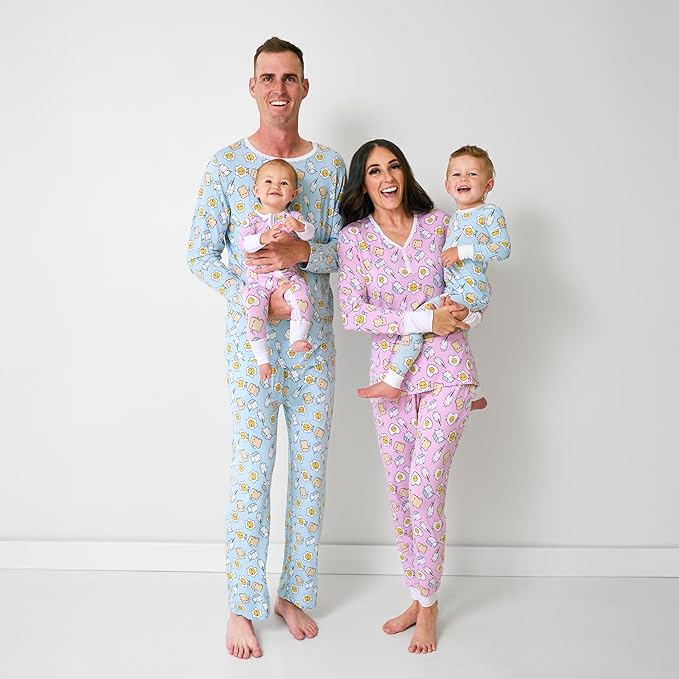 Little Sleepies Two-Piece Pajama Set for Boys & Girls, Soft Viscose from Bamboo Toddler Pajamas for Kids, Family Matching PJs