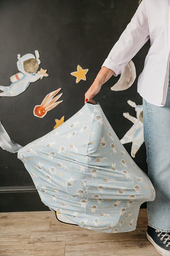 Copper Pearl Multi-Use Cover: Car Seat Covers, Nursing Cover, and Stroller Cover for Sun - Stretchy Fabric, All-Season Use, Stylish Designs, Easy Access for Moms - Neil