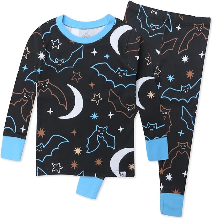 HonestBaby unisex-baby Celebration 2-piece Pajamas Sleepwear Pjs 100% Organic Cotton for Baby, Toddler, Kids