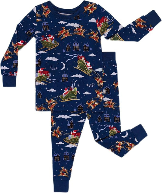 Little Sleepies Two-Piece Pajama Set for Boys & Girls, Soft Viscose from Bamboo Toddler Pajamas for Kids, Family Matching PJs