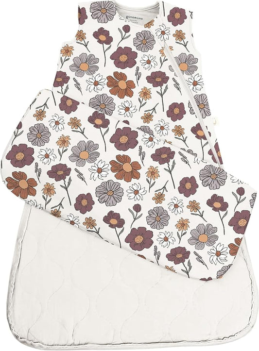 GUNAMUNA günamüna Unisex Baby, Toddler Wearable Blanket, Sleeping Bag Bamboo Rayon, Sleep Sack with Diaper Zipper, 1.0 TOG