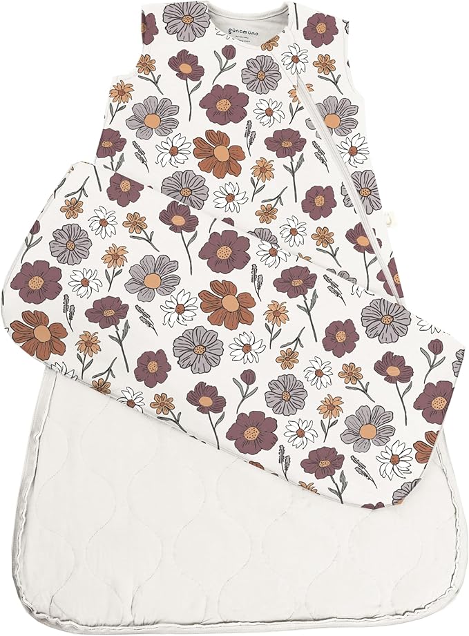 GUNAMUNA günamüna Unisex Baby, Toddler Wearable Blanket, Sleeping Bag Bamboo Rayon, Sleep Sack with Diaper Zipper, 1.0 TOG