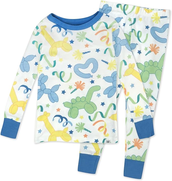 HonestBaby 2-Piece Pajamas Sleepwear Pjs 100% Organic Cotton for Baby, Toddler, Kids, Boy