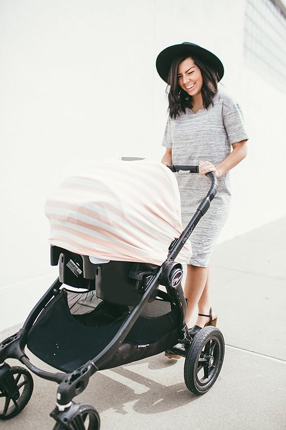 Copper Pearl Multi-Use Cover: Car Seat, Nursing, and Stroller Cover for Sun - Stretchy Fabric, All-Season Use, Stylish Designs, Easy Access for Moms - Holland