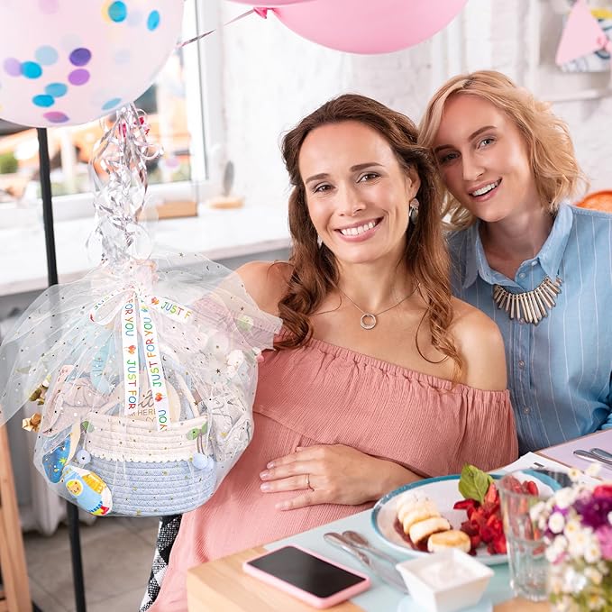 Baby Boy Gifts Basket,Baby Shower Gifts for Boys,New Born Baby Boys Gift,Gender Reveal Gifts,Unique Baby Gift Essential Stuff,Rattle Swaddle Blanket Baby Boys Gifts