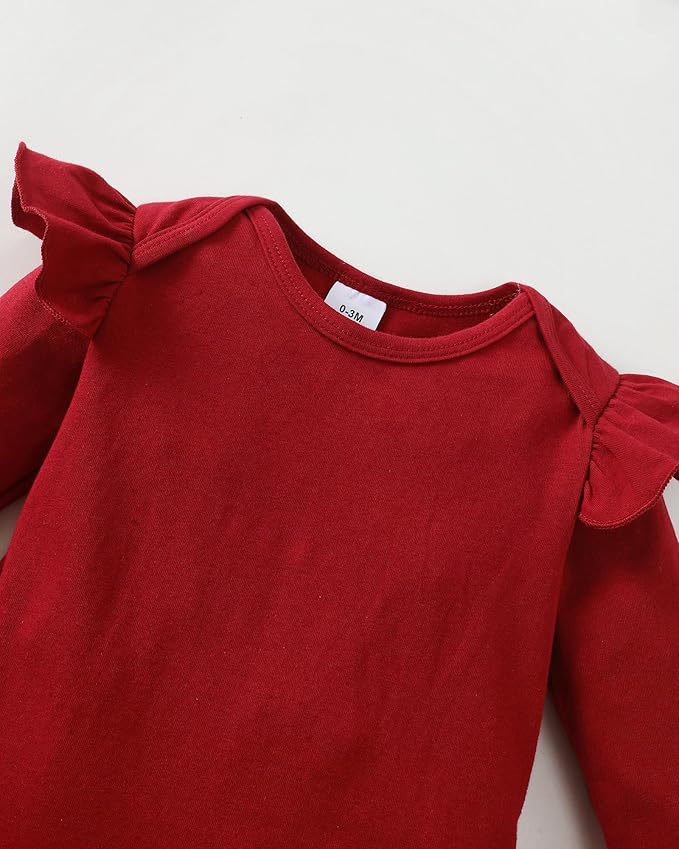 Infant Baby Girl Clothes Newborn Girl Outfit Long Sleeve Romper Pants Set Cute Baby Clothes for Girls Fall/Winter