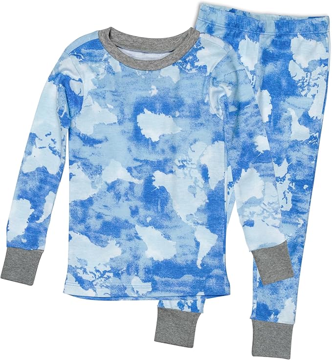 HonestBaby 2-Piece Pajamas Sleepwear Pjs 100% Organic Cotton for Baby, Toddler, Kids, Boy