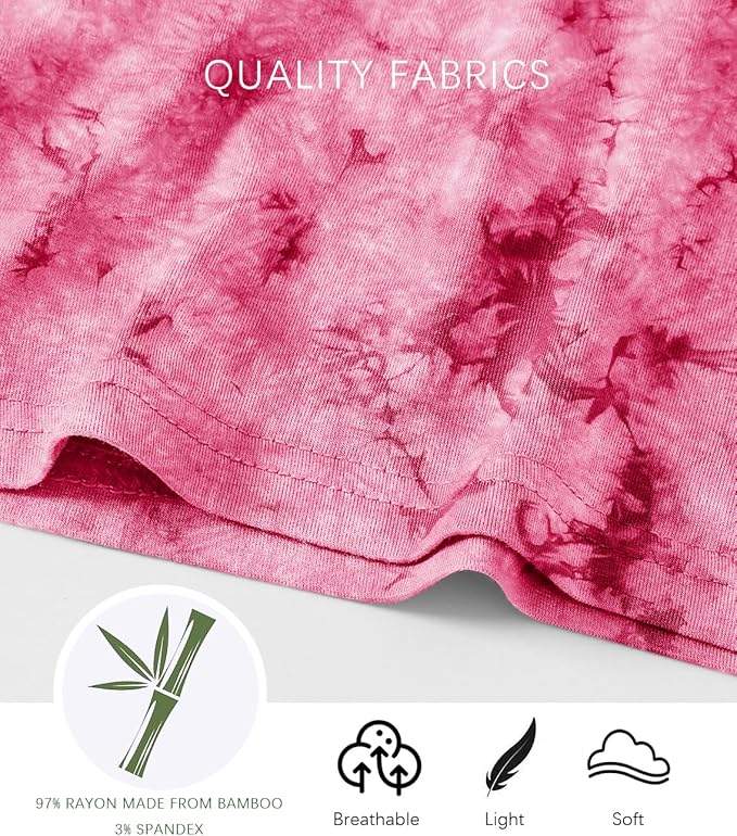 Jimonda Baby/Toddler Soft Sleepwear Short sleeve Kids Cool Pajama Outdoor 2-Piece Shirt&Shorts Casual sets Tie Dye PJ