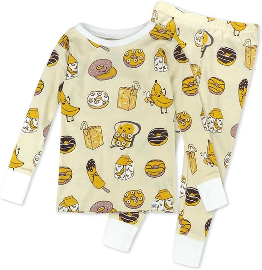 HonestBaby 2-Piece Pajamas Sleepwear Pjs 100% Organic Cotton for Baby, Toddler, Kids, Boy