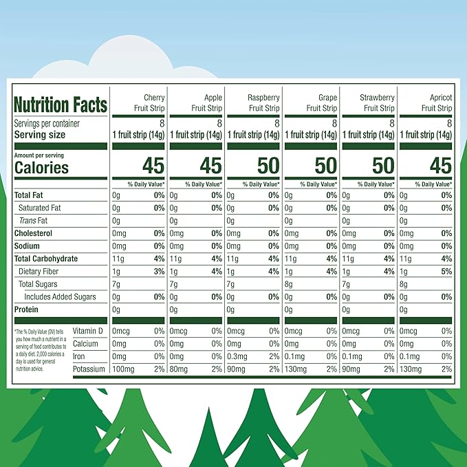 Black Forest, Stretch Island, Fruit Strips, Cherry, Apple, Raspberry, Grape, Strawberry, and Apricot, Zero Grams Added Sugar Non-GMO, 48 ct