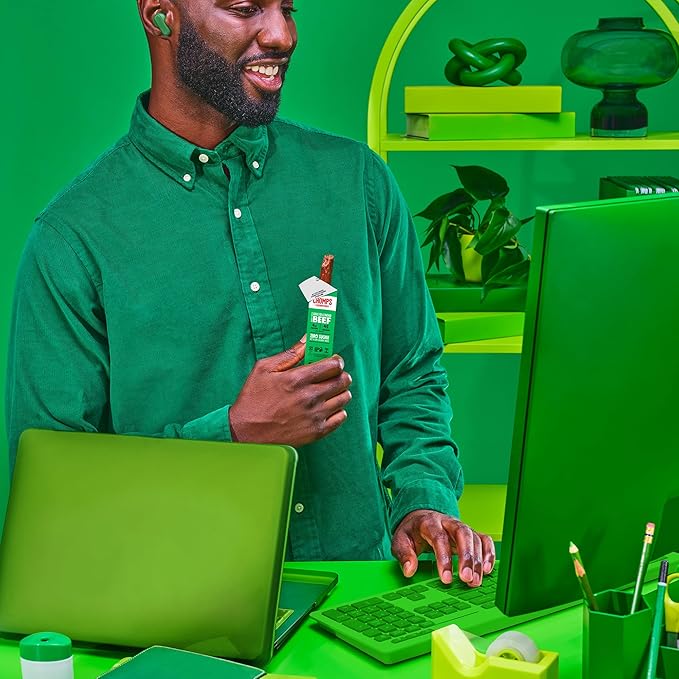 Chomps Snack Size Grass-Fed and Finished Jalapeño Beef Jerky Snack Sticks 0.5oz 24-Pack - Keto, Paleo, Whole30, 4g Lean Meat Protein, Gluten-Free, Zero Sugar Food, Non-GMO Chomplings