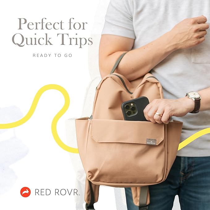 RED ROVR - Mini Roo Backpack (Truffle Doodle)