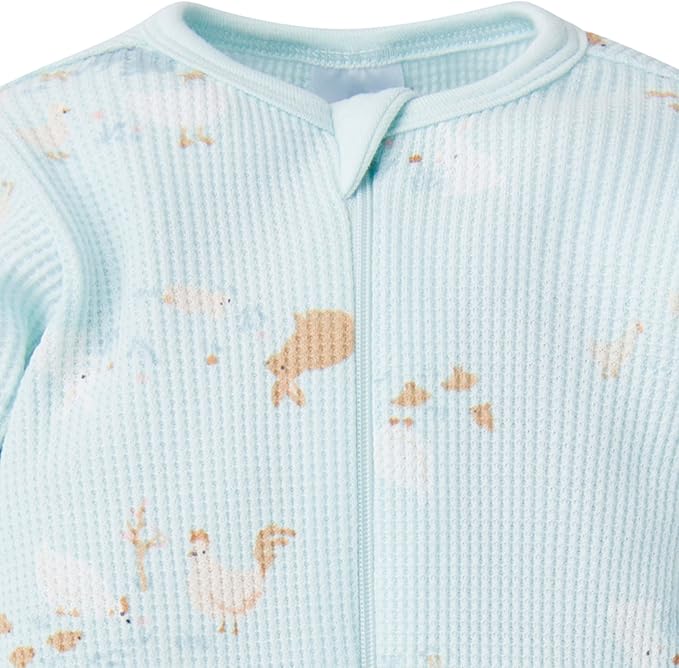 Gerber baby-girls 2-pack 2-way Zip Thermal Footed Sleep 'N Play