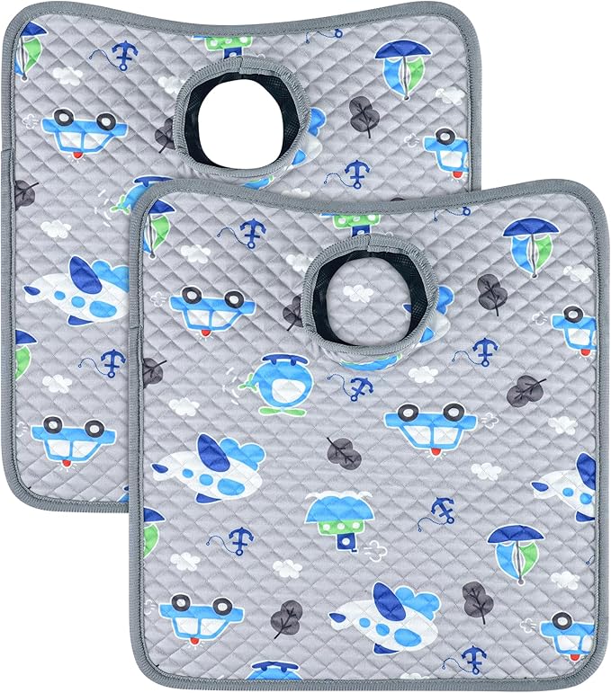 Car Seat Protector for Potty Training, 2 Pack Waterproof CarSeat Liner Toilet Training for Baby Infant Toddler, Dry Seat Piddle Pads Cover for Strollers (Grey)