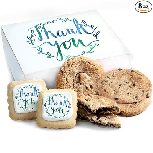 Thank You gift Basket Cookies Employee Appreciation | INDIVIDUALLY WRAPPED | Chocolate Chip For Men Women Kids | Corporate Events | Large Cookies | Nurses Staff Teachers Workers