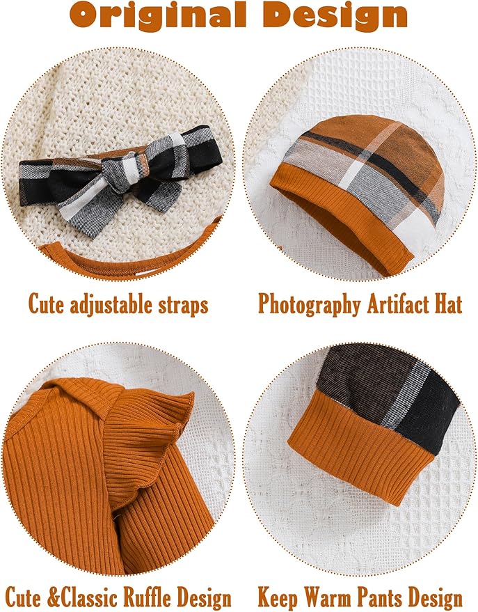 Baby Girl Clothes Newborn Infant Outfits Cute Summer Clothes Spring Romper Set+Hat+Headband