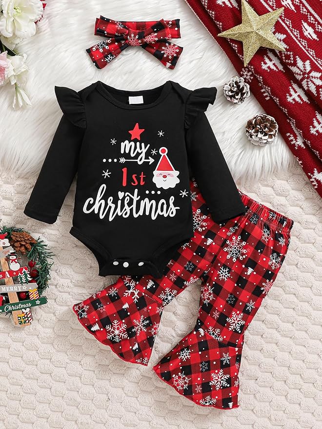 Baby Girl Clothes Newborn Infant Outfits Cute Summer Clothes Spring Romper Set+Hat+Headband