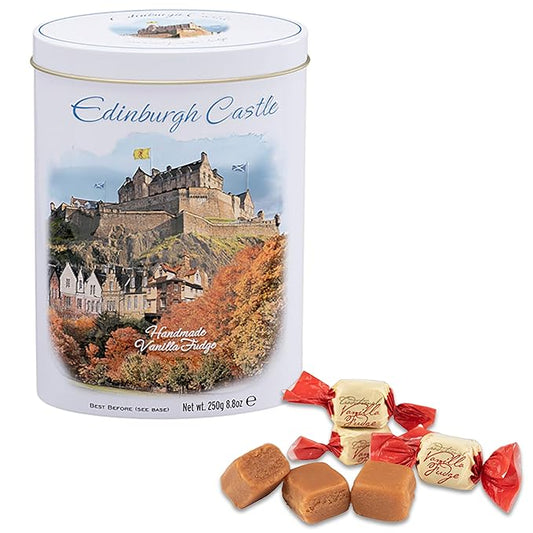 Gardiners of Scotland Handmade Fudge 250g Tin, Edinburgh Castle Vanilla Fudge
