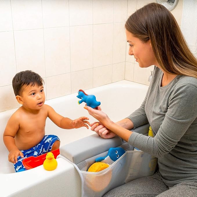 Premium Bath Kneeler, Baby Bath Kneeler and Elbow Rest Pad Set, Kneeling Pad for Bathing Baby, Knee Pads for Bathing Babies (Gray, X-Large (22 Inches × 15 Inches))