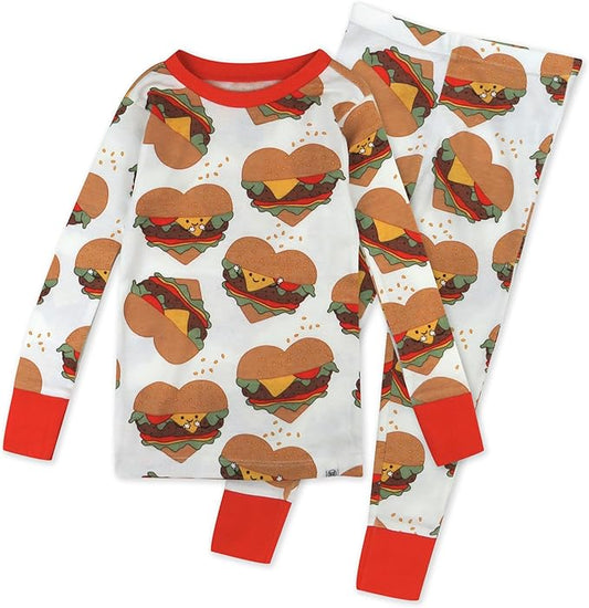 HonestBaby unisex-baby Celebration 2-piece Pajamas Sleepwear Pjs 100% Organic Cotton for Baby, Toddler, Kids