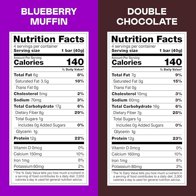 MAGIC SPOON Treats - High Protein, Low Carb, Keto Friendly, Low Sugar, Gluten Free, Crispy Protein Bar Cereal Bar, On-The-Go Healthy Snack (8 Blueberry Muffin Bars, 8 Double Chocolate Bars)