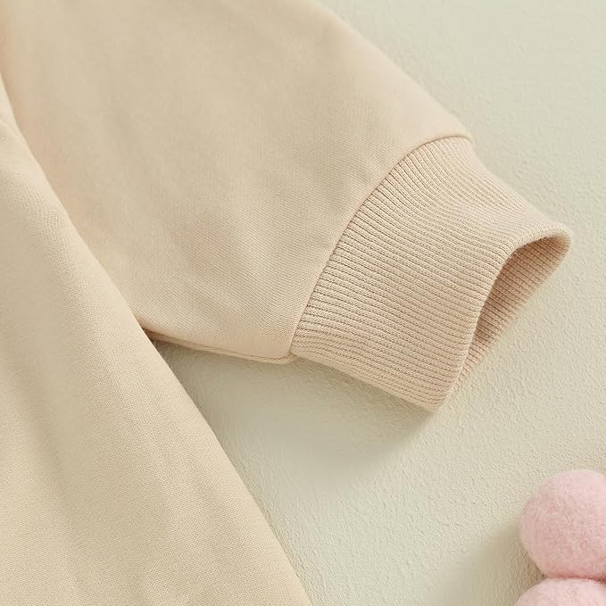 Infant Baby Girl Fall Outfit Sweatshirt Romper Letter Embroidery Jumpsuit Big Lil Sis Matching Newborn Winter Clothes