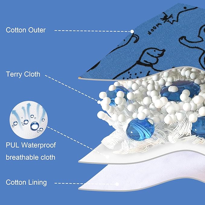 BIG ELEPHANT 10-Pack Baby Potty Training Underwear, Soft 100% Cotton Absorbent Training Pants for Boys & Girls, Ages 12M-10Y