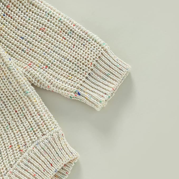 FYBITBO Baby Girl Boy Sweater Knit Oversized Pullover Sweatshirt Romper Onesie Warm Fall Winter Clothes Outfit Newborn