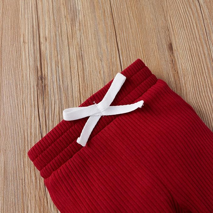 CIYCUIT Newborn Baby Boy Clothes Ribbed Knit Long Sleeve Bodysuit Pants 2-Piece Fall Winter Outfits